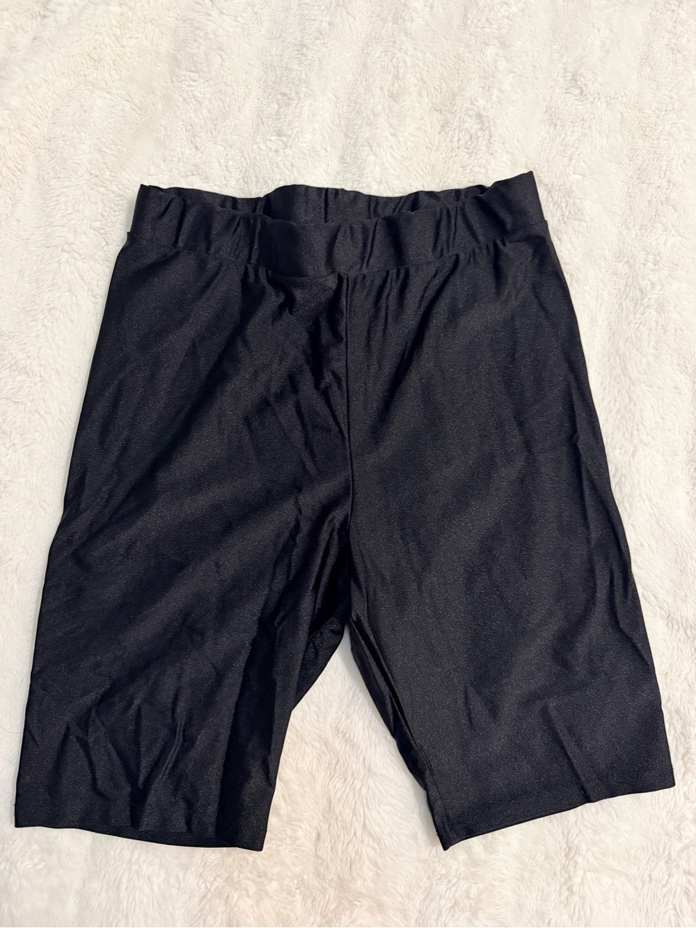 H&M Black Bike Shorts with High Elastic Waist